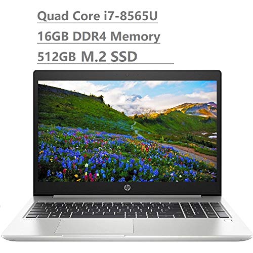 2019 HP ProBook 450 G6 15.6″ FHD (1920×1080) Business Laptop (Intel Quad-Core i7-8565U, 16GB DDR4 RAM, 512GB M.2 SSD) USB Type-C, Backlit Keyboard, RJ45, HDMI, Windows 10 Pro Professional