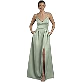 David's Bridal Satin Empire Waist Ball Gown