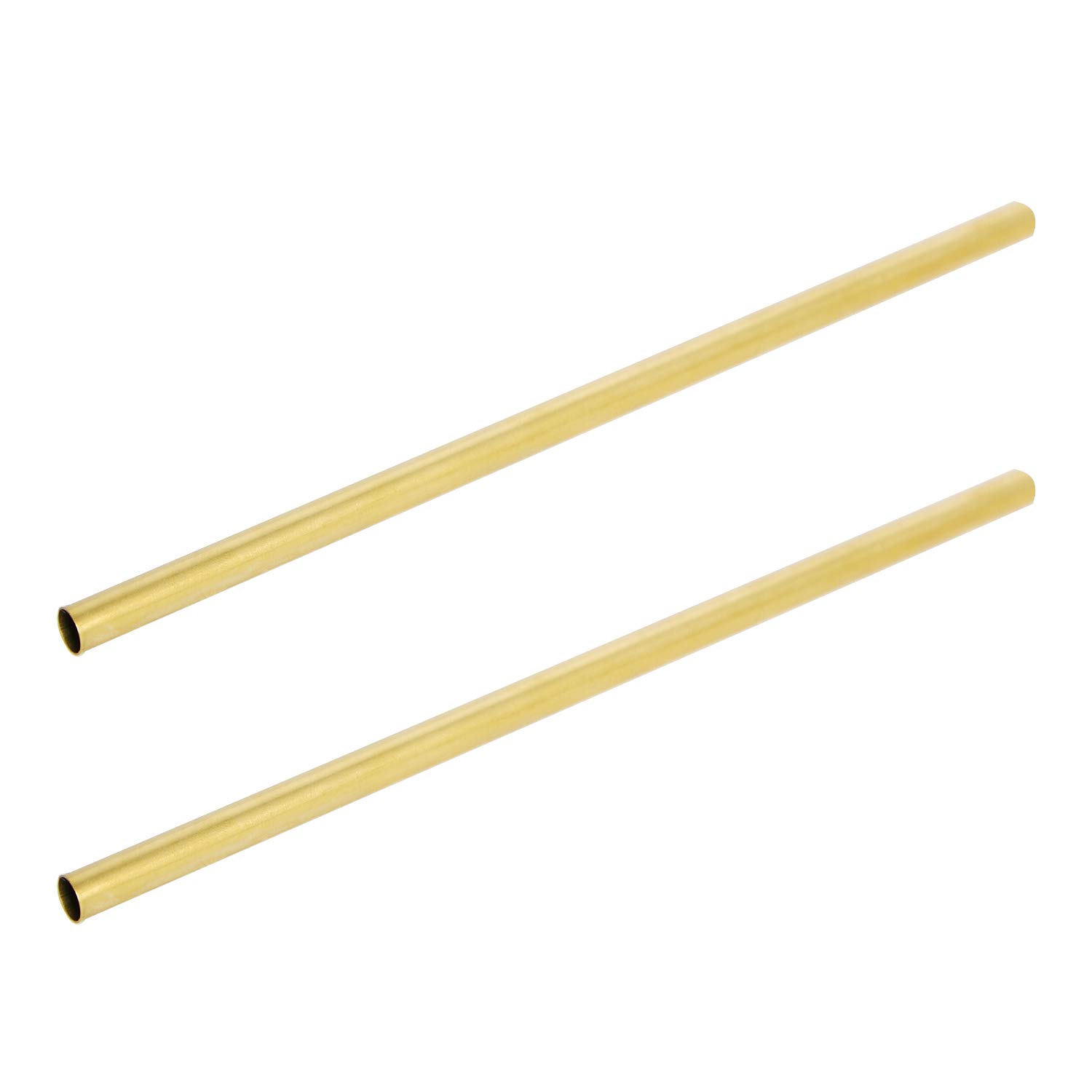 Aopin Brass Round Tube Copper Pipe ID 8mm / 8/25" x OD 9mm / 7/20" Hollow Copper Tubing - 300mm / 1 Ft / 12 in Length for Refrigerator Capillary Tubing, Cooling Systems, Wind Chimes 2 Pcs