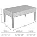 Abba Patio Rectangular Coffee/Side/End Table Cover, Outdoor/Porch Ottoman Table Cover, Water and Fire Resistant, 48'' L x 30'' W x 18'' H