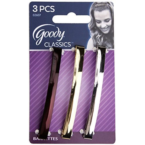 Goody Barrette 3" Metal Domed , - 3 Count - 3 Packs
