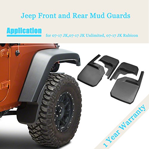 PROAUTO Jeep Wrangler JK Mud Flap/Splash Guard NoDrill Digital Fit Mud