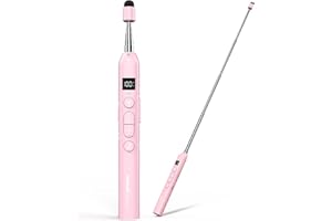 Norwii N21 Bluetooth Presentation Clicker with Telescopic Teaching Pointer, Presentation Remote with Retractable Stick for PowerPiont, Wireless Presenter, Slide Advancer - Pink