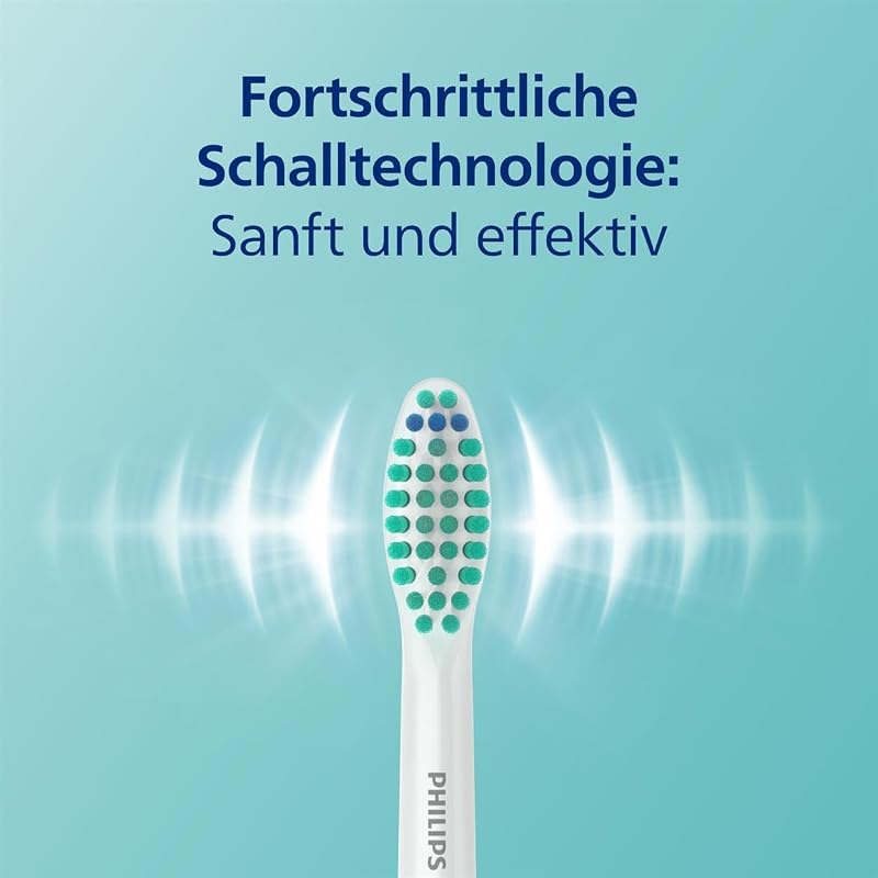 Sonicare 3100 elektrische Zahnbürste, Schallzahnbürste, Andruckkontrolle und Timer, Reiseetui, Schwarz, HX3673/14