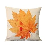 Maple Leaf pillow, Laimeng Home Car Bed Sofa Vintage Decorative Cute Owl Pillow Case Cushion Cover
