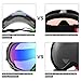 CarBoss Motorcycle Goggles Anti-Fog/UV Eye Protection Fitover Glasses Goggle Military Combat Eyewear Tactical Goggles Outdoor Sunglasses for Motocross Cycling, Skiing (Colorful Len)