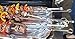 Juvale Metal Skewers/BBQ Skewers - 10 Piece Set - Long Stainless Steel Metal Shish Kabob Grilling Barbeque Skewers - for Meats & Vegetables - 19.5 Inches