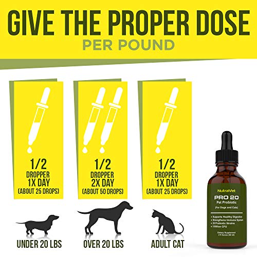 Probiotics for Dogs and Cat Probiotics 120 servings (1/2ml). 100 Natural Digestive Enzymes