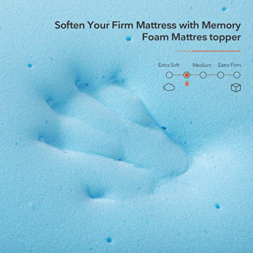 Sweetnight XL Twin Mattress Topper, 2 Inch Cooling Gel Infused Foam