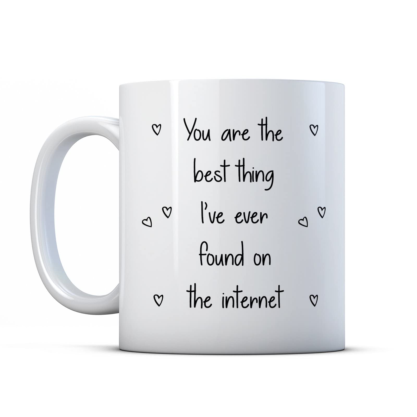Finger prints - You are The Best Thing I Have Found on The Internet - Online Dating Couples Gift Mug, Ceramic, 11fl.oz.