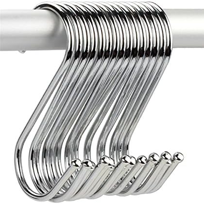 [Freedom Forever LK] 20 Pack S Shaped Hooks Hanging Hooks 3.5 inch Hangersfor Bathroom, Bedroom,Kitchen and Office (3.5inch)