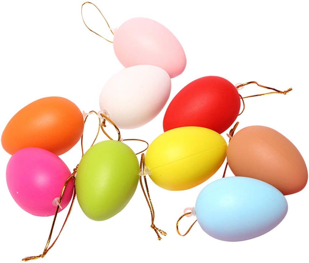 Hengfengmy 24 Pcs Of Easter Eggs Plastic Decoration Children's Drawings Realistic Egg Toys Easter Decoration