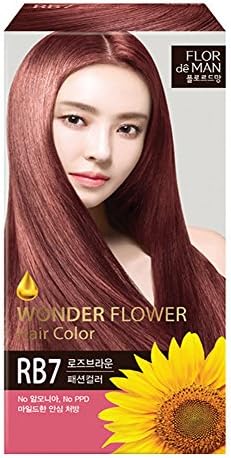 Somang Flor De Man Wonder Flower Hair Color [ Rose Brown - RB7 ] No PPD and Ammonia