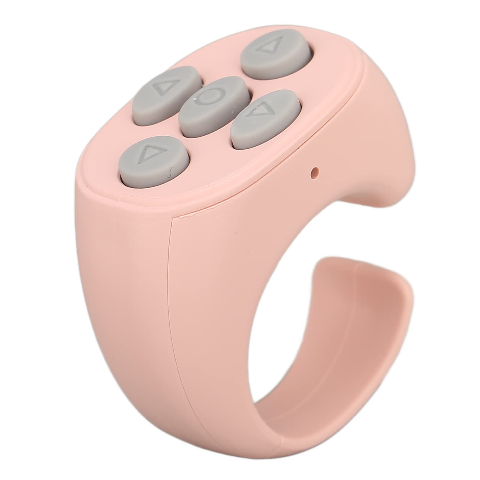 Scrolling Ring,Bluetooth 5.3 Fingertip Wireless Bluetooth Remote Control,Wireless Ring,Compatible with IOS,Android (Pink)