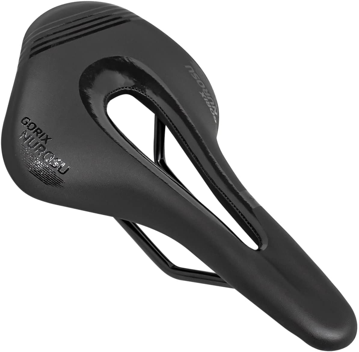 GORIX Bike Short Saddle Seat Short Nose Lightweight MTB Road Bicycle(GX-NUROSU) (Matt Black)