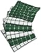 DII 100% Cotton, Machine Washable, Ultra Absorbant, Basic Everyday 12 x 12 Terry Kitchen Dish Cloths, Windowpane Design, Set of 6- Dark Green