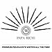 Papa Richi LUXURY Oil Pens UNIWRITE (Pack of 12) with Kernel 1.0mm – Premium Quality & Easy Writing - Original (Blue) Ink or Black Ink - Business Gift Pens - 30 Day Warranty (12 UniWrite 1.0, Black)