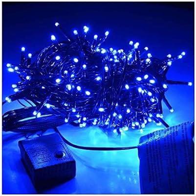 Immagini Natale Blu.Takestop 100 Led Luci Blu Colorate Colore Filo Verde Albero Di Natale Catena Luminosa Controller 8 Funzioni Minilucciole Lampadine Lucciole Amazon It Illuminazione