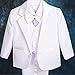 Dressy Daisy Baby Boy' 5 Pcs Set Formal Tuxedo Suits No Tail Wedding Christening Outfits Size 18 Months White