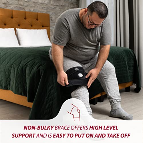 Plus Size Copper Knee Brace for Women and Men Open Patella Adjustable Knee Brace with Side