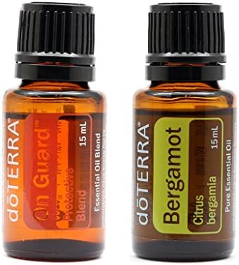 doTERRA On Guard Essential Oil 15ml + Bergamot Essential Oil 15ml Set of 2 100% Therapeutic Grade Aromatherapy Natural Essential Oil for Diffusion &amp; Tropical Use