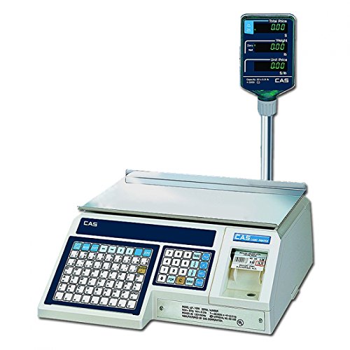CAS LP1000NP Pole Model Label Printing Scale, 30lbs Capacity, 0.01lbs Readability
