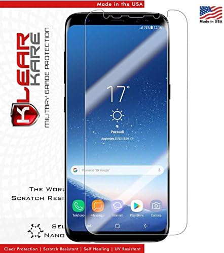 KlearKare Invisible Screen Shield Protector for Samsung S8 Plus + (Case Friendly) | (HD) Clear | Self Healing Nano Technology | Bubble Free