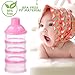 Accmor Formula Dispenser On The Go, 4 Compartments Stackable Formula Container for Travel, Baby Milk Powder Kids Snack Container, BPA Free ﻿