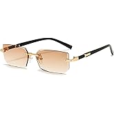 willochra Rimless Sunglasses Rectangle Fashion Popular Women Men Shades Small Square Sun Glasses For Female male Summer