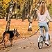 HICOBOS Dog Training Leash 6ft for Large Medium Dogs-2 Padded Traffic Handle Rope- Heavy Duty Shock Absorbing Bungee- Optional Hands Free for Dog Training, Walking, Jogging & Biking (Red)