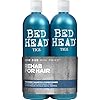 Bed Head by TIGI Recovery Moisture Shampoo and Conditioner Set for Dry Damaged Hair, 2x750 ml
