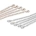 Sunmns Stainless Steel Necklace Bracelet Extender Chain Set, 10 Pieces (Golden, Silvery)