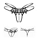 Black G-string, Nightaste Women Charming T-back Thong Panties(4 Styles/set) (S/M)