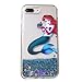 【Upgraded model】Anti-Dropping Shockproof Protective Shell iPhone Cover for iPhone 8 Plus or iPhone 7 Plus or iPhone 6 Plus or iPhone 6S Plus,Little Mermaid Ariel Holding Apple