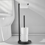 YUET Freestanding Toilet Paper Holder Steel 5 Roll Storage Black view 8