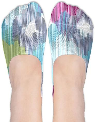 Colorful Stripe Fashion No Show Socks Cotton Socks For Women