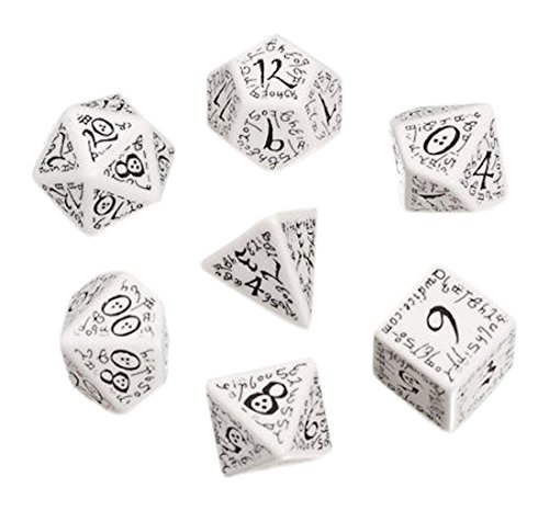 Elvish Dice White/Black (7) Board Game