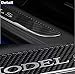 TopDall Car Door Sill Protection Cover Anti-Scratch Real Carbon Fiber Stickers with Polyurethane Compatible for Tesla Model S