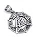 ELFASIO Stainless Steel Pendant for Men Necklace Viking Valknut Odin's Norse Warrior Chain Jewelry, Length 30 inch