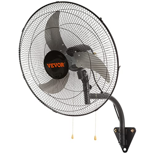 VEVOR 20 inch Wall Mount Fan Oscillating, 3speed High Velocity Max