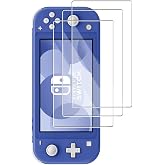 UZWZW 3 Pack Screen Protector for Nintendo Switch Lite 2019 (5.5 inch) | Tempered Glass, HD Clear, Easy to Install, 9H Hardness, Anti-Scratch, Anti-Shatter, No Bubbles, Case Friendly