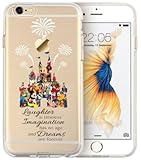 iPhone 7/ iPhone 7 Plus, Cartoon Movie Character Themed Fan Art CLEAR Hybrid TPU Surround Cover Case for iPhone Range - Disney Themed Castle (Disney Castle, iPhone 7 Plus)