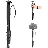 NEEWER 61"/155cm Camera Monopod Stand, Aluminum Alloy, Portable, TP41 | Travel Video Monopod Pole, 1/4" 3/8" Screw Adapter, Professional DSLR Camcorder Photography Accessories, Max Load 17.6lb