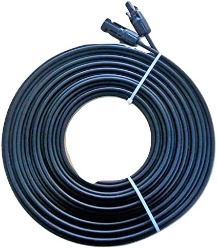 SuRCLe XLPO MC4 Connected Solar 2-Core Wires for Panel to Inverter Connection (Black, 10 m)
