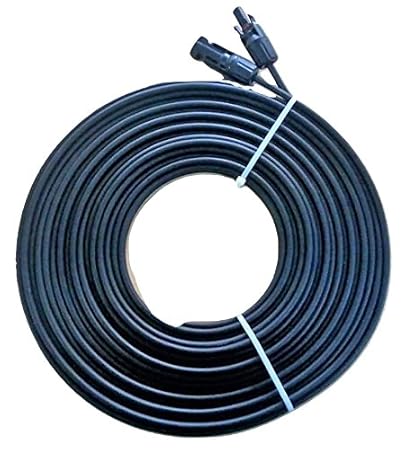 SuRCLe XLPO MC4 Connected Solar 2-Core Wires for Panel to Inverter Connection (Black, 10 m)