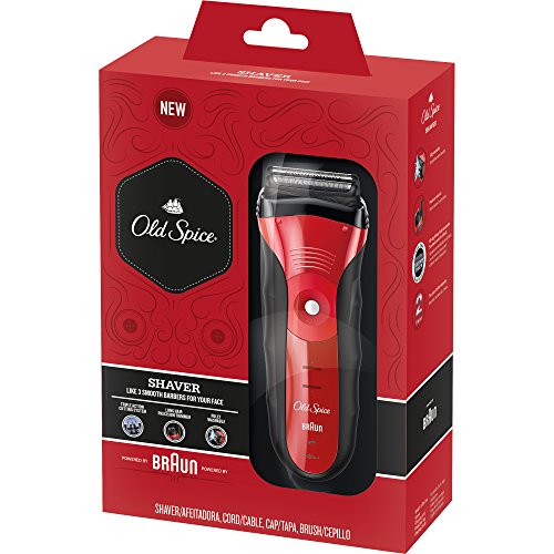 Old Spice Men's Electric Foil Shaver / Electric Razor, Red/Black