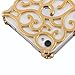 LliVEER Gold Electroplating Hollow Pattern Pc Case Hard Back Cover for Iphone 4s/4