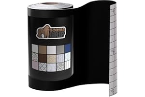 Gorilla Grip Peel and Stick Adhesive Removable Liner for Drawers, Shelves and Crafts, Books, Easy Install Kitchen Decor Paper, Contact Liners for Drawer, Shelf, Book, 11.8 in x 20 FT Roll, Jet Black