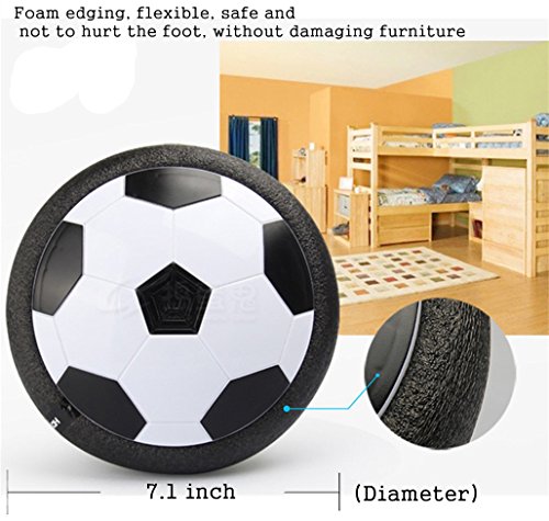 Hover Ball Toys for Kids,Gloween Air Power Soccer Disc,Hover Soccer Football with Powerful LED light and Foam Bumpers for Indoor Games,Kids Toys,Boy and Girl Gifts