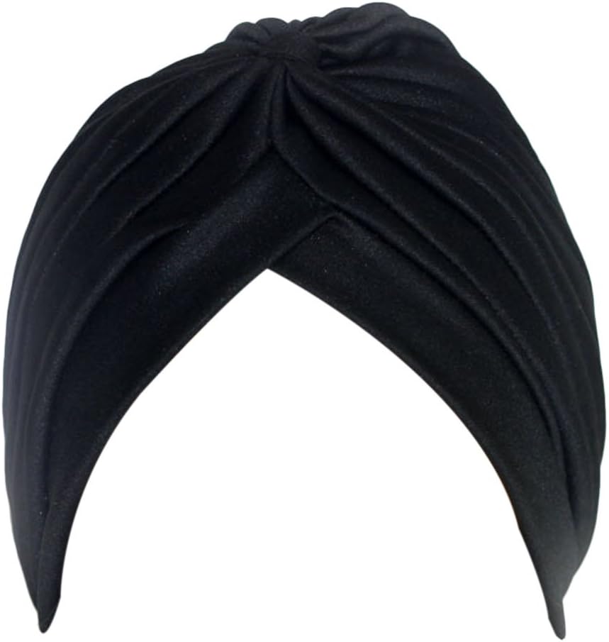 TagoWell Women's Chemo Pleated Pre Tied Head Cover Up Knit Bonnet Sun Turban Cap